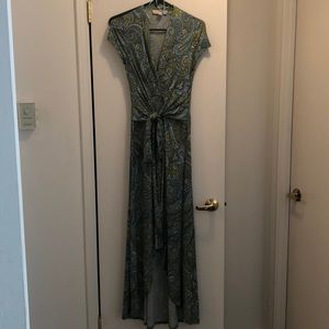 Michael Kors blue and green maxi